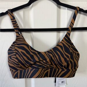 Knix Feline Pattern Sunny Scoop Bikini Swim Top - Small - NWT